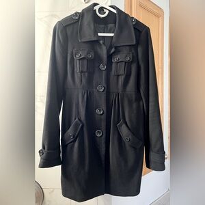 Black wool coat